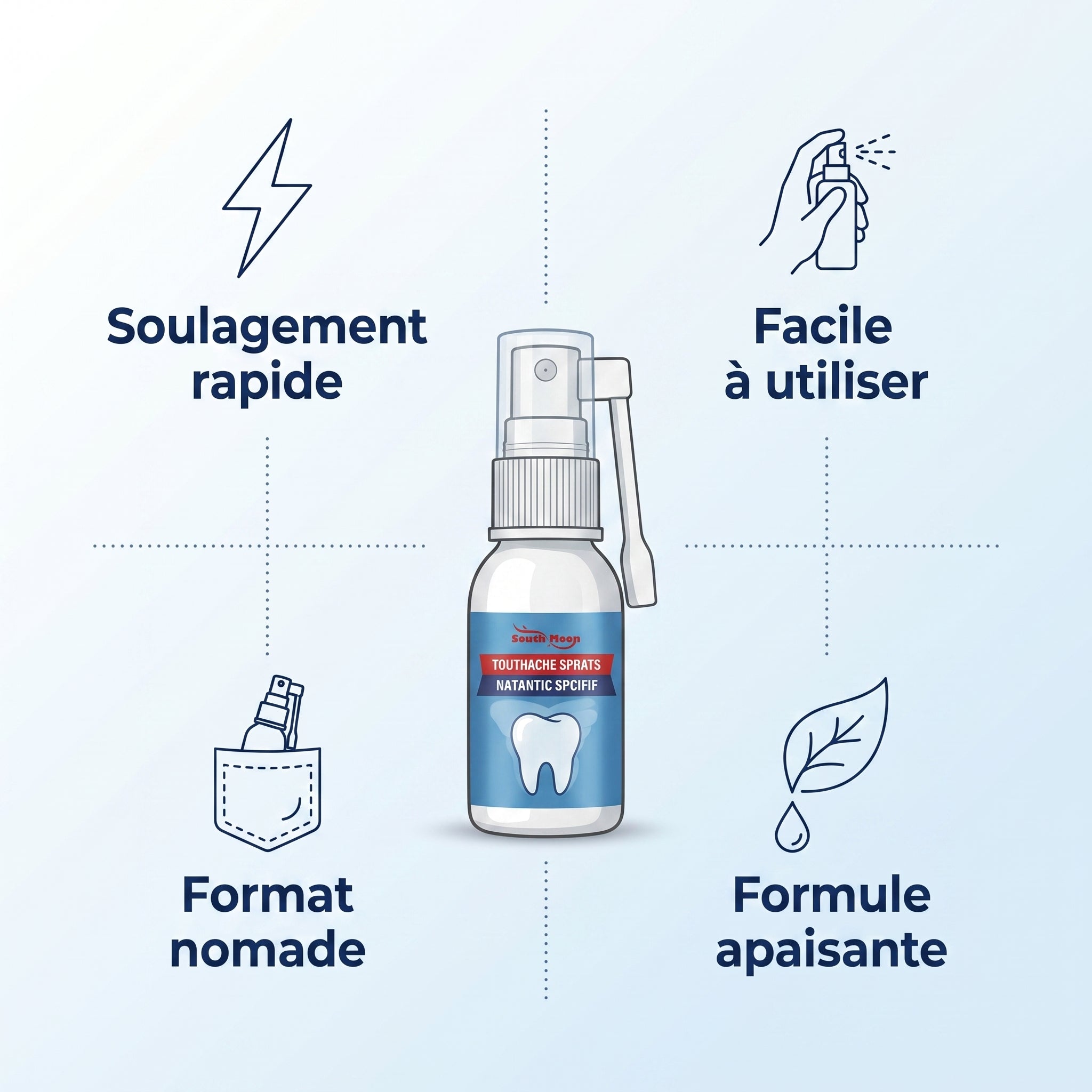 🦷 Toothache Spray – Soulagement rapide contre le mal de dents