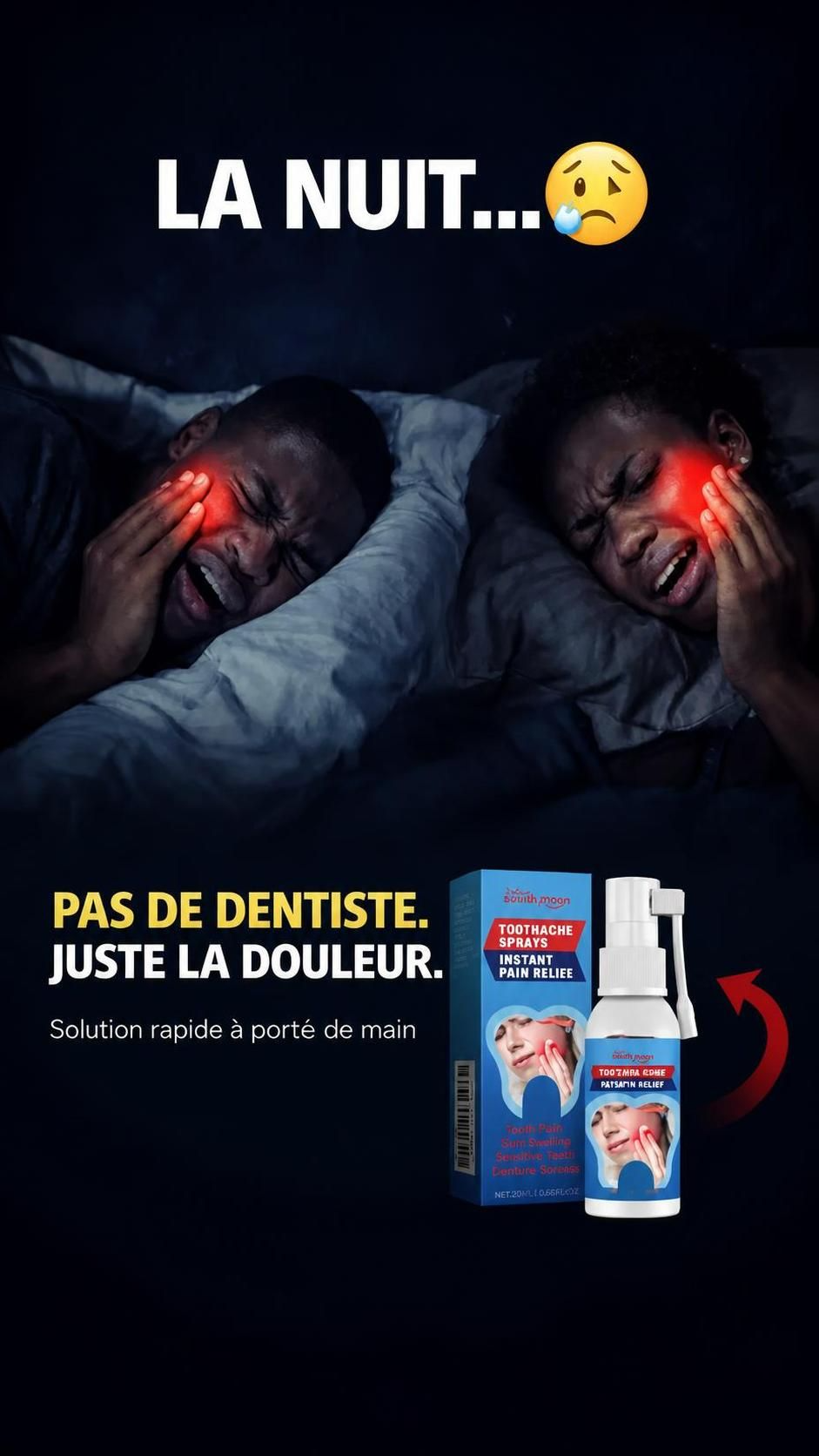 🦷 Toothache Spray – Soulagement rapide contre le mal de dents